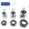 ER Square Hex Collet Block ER/25/32/40 Block Chuck Holder Workholding Holder 