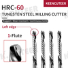 Left Hand Single Flute Spiral Milling Cutter Tungsten Steel Carbide End Mill