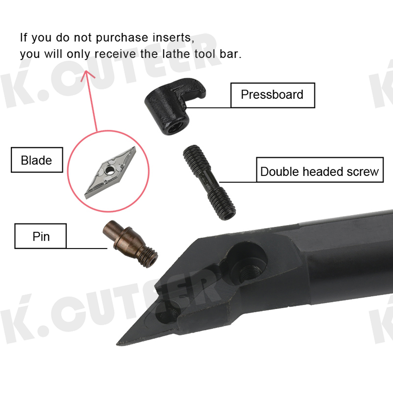 S20R-MVXNR16 S25R-MVXNR16 Internal Turning Tool Holder VNMG16 Carbide Inserts