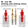 Counterbore Twist Step Drill 90/180 Degree Cobalt-containing HSS Metal Drilling Chamfer Step Drill