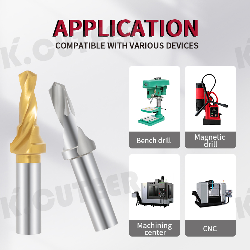 Titanium Plated C-Shape Center Drill Coated High Speed Steel Positioning Chamfering Drill 