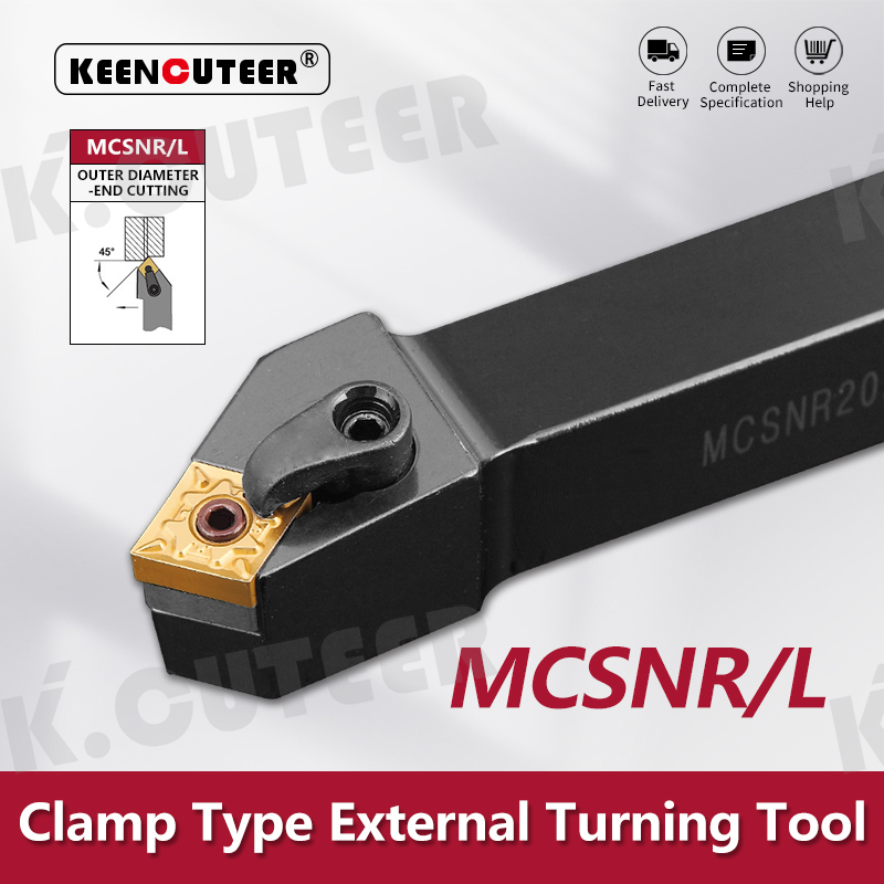 MCSNR2020K12 MCSNR2525M12 External Turning Tool Holder CNMG Carbide Inserts