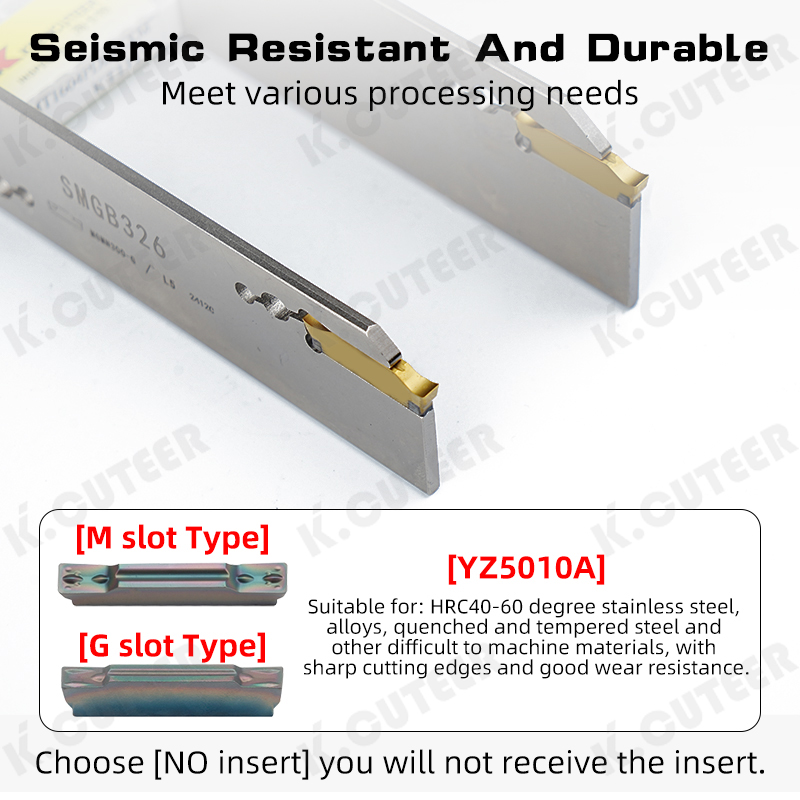 Durable White Spring Steel Double-Ended Grooving Cutter Plate