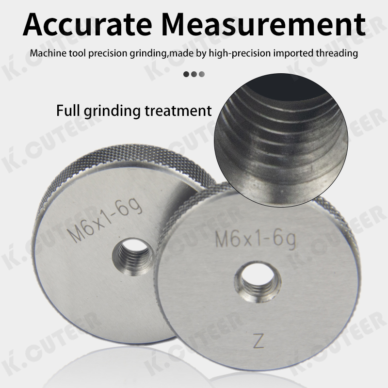 Precision Metric Internal Thread Ring Gauge Set for Machining QC Inspection Tools