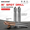 90° CNC Center Drill for Steel or Aluminum, Multi-Function Precision Centering Bit