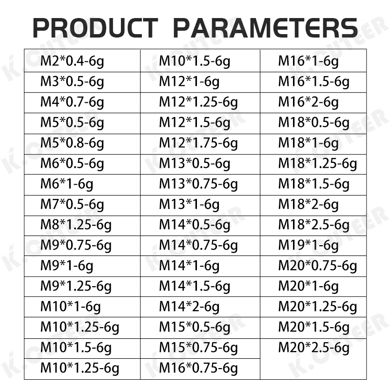 60-Degree Metric Thread Ring Gauge for M2-M20 Taper Gauge Measuring Tool for Precision Engineering