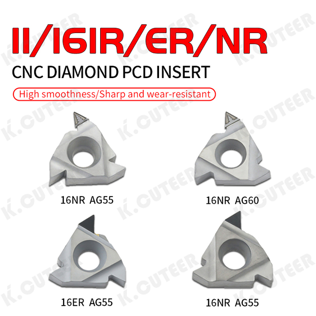 PCD Diamond Tools Carbide Inserts CNC Threading Inserts Indexable Lathe Tools