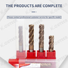 HRC60 4 Flute Tungsten Steel Milling Cutter Metal Cutter CNC Tools