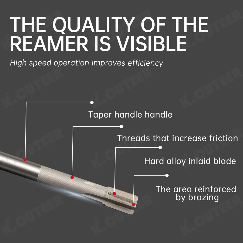 Machine Reamer H7/H8 HSS CNC Lathe Shank Diameter 4mm-20mm Spiral Flute Reamer