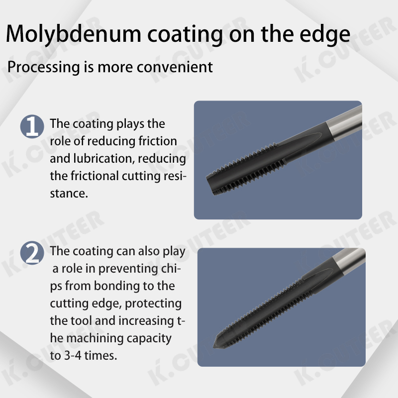 HSS Molybdenum Coated Straight Groove Thread Taps Metric Thread Taps Drilling Tools