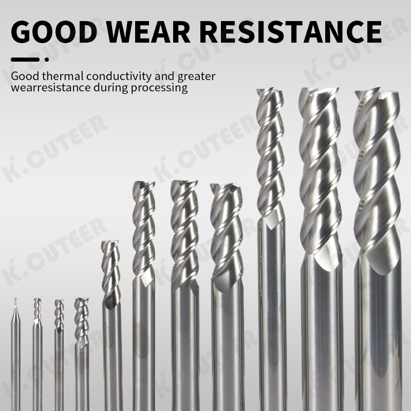 Durable 65° 4-Flute Flat End Mill for CNC Machining
