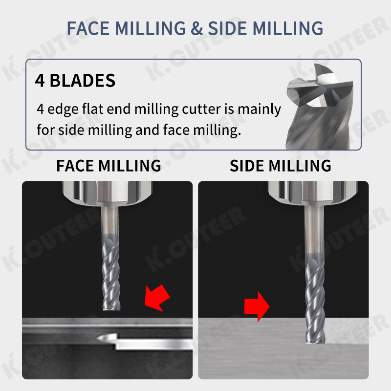 Premium 4-Flute Tungsten Steel End Mill for Precision Cutting