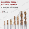 Durable Two-Flute Tungsten Carbide End Mill for Metalworking Applications