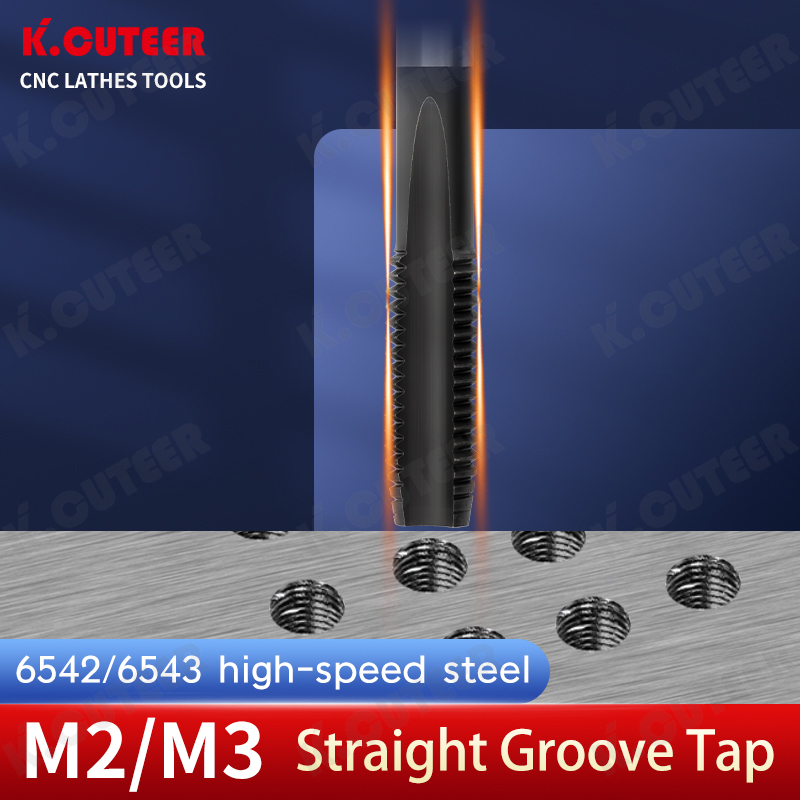 Taps with Straight Flutes Black Coated Spiral Groove Machine Taps Metric M3m4m5