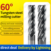 60-Degree Tungsten Steel End Mill 4-Flute Black Coated Specialized for Stainless Steel