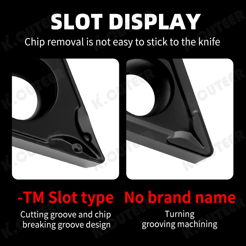 CNC lathe insert with inner hole, DCMT07 carbide for steel