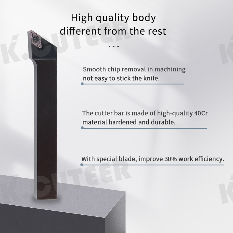 Precision CNC External Turning Tool - Sdjcr Lathe Tool with Diamond-Shaped Insert