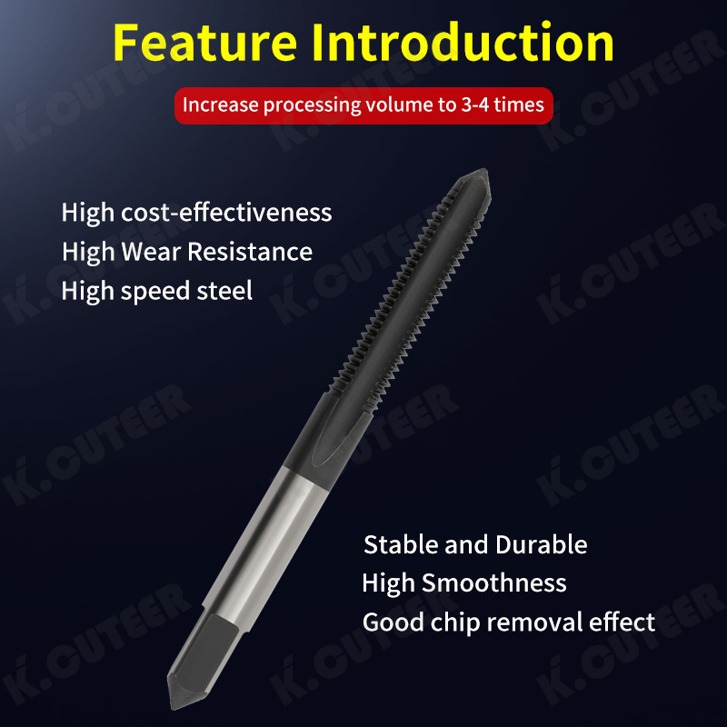 Machine Tap Black Spiral Tap Metric Metal Self-Tapping Thread Tap