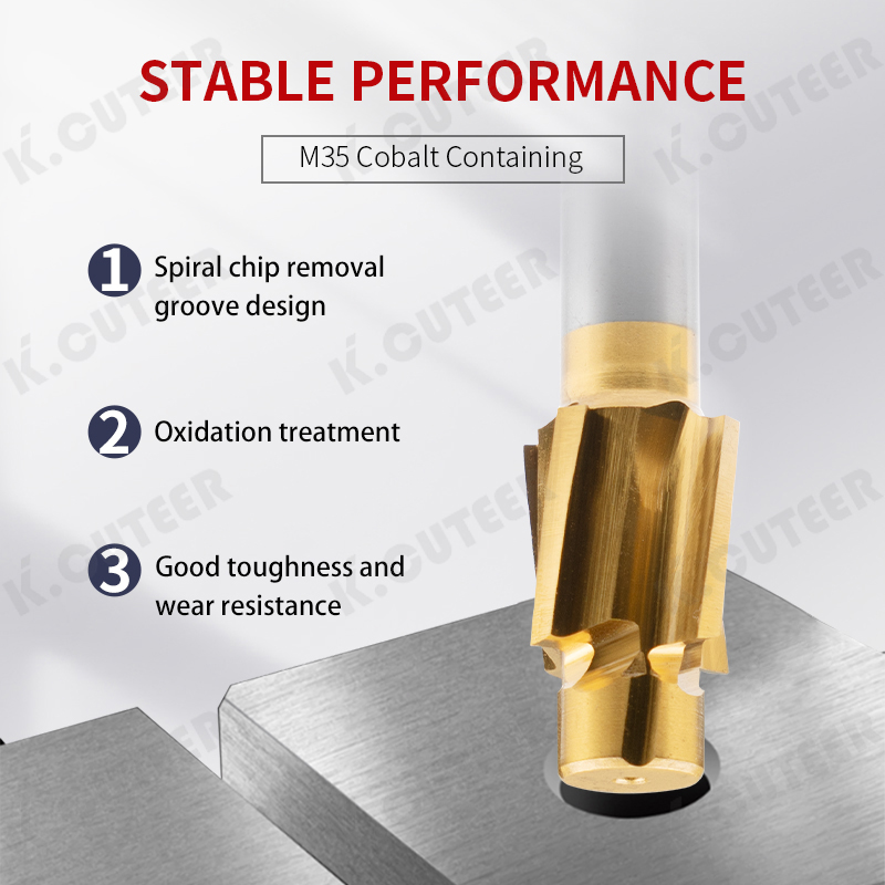 M35 Countersink End Mill Straight Shank White Steel Countersink Hole