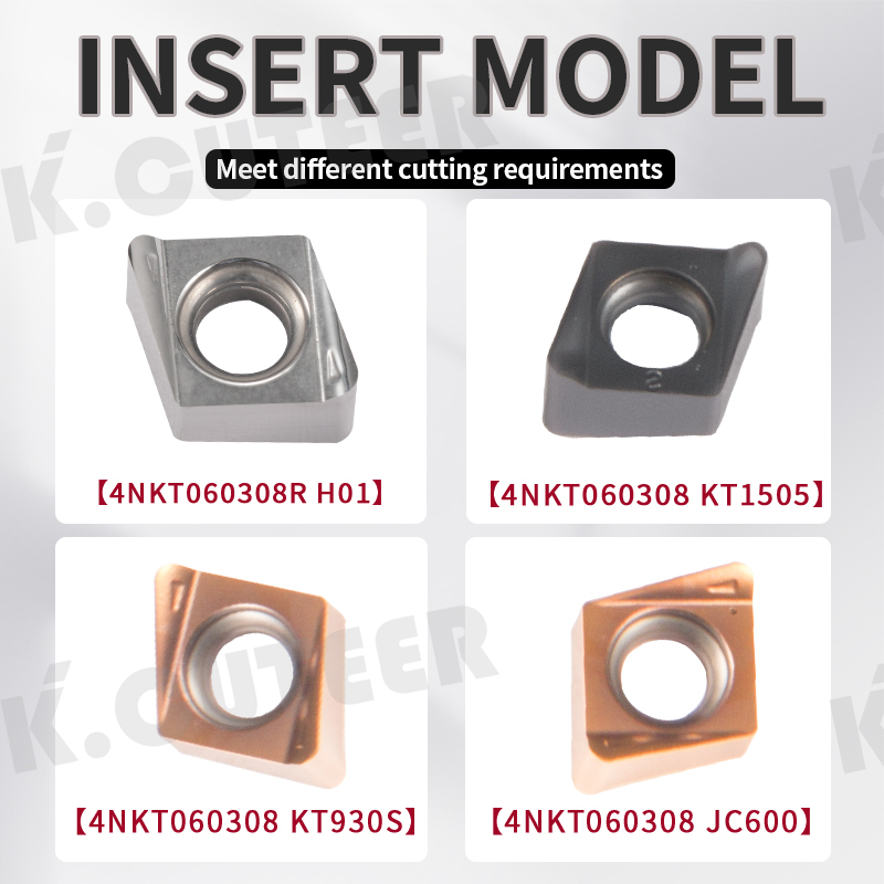 Te90 Double-Sided High-Feed Milling Cutter Bar with 4nkt Inserts