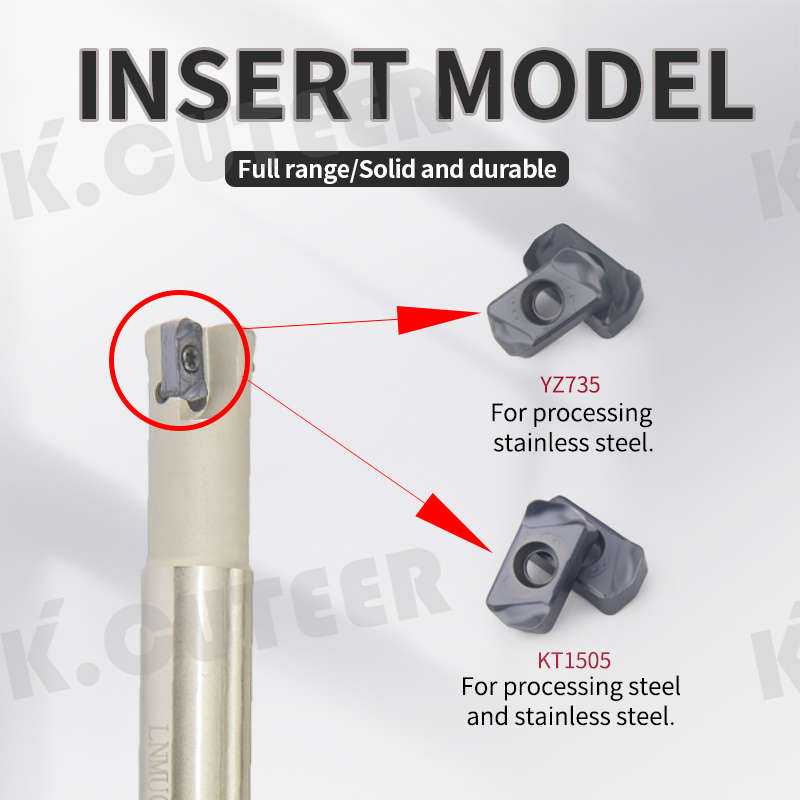 CNC Lnmu03 High-Feed Tool Holder Rapid End Milling Cutter