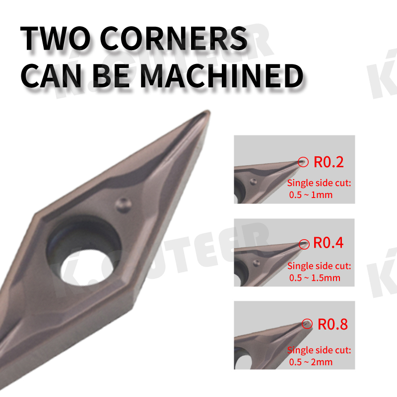 Carbide Insert External Turning Tool Triangular Blade Stainless Steel Cutter CNC Lathe