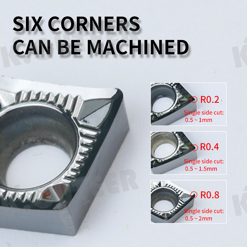 CCGT Carbide Insert for Aluminum SCLCR External Turning Tool