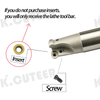  Milling Tool Holder Face Milling Cutter for Carbide Insert RPMT08T2 RPMT1003