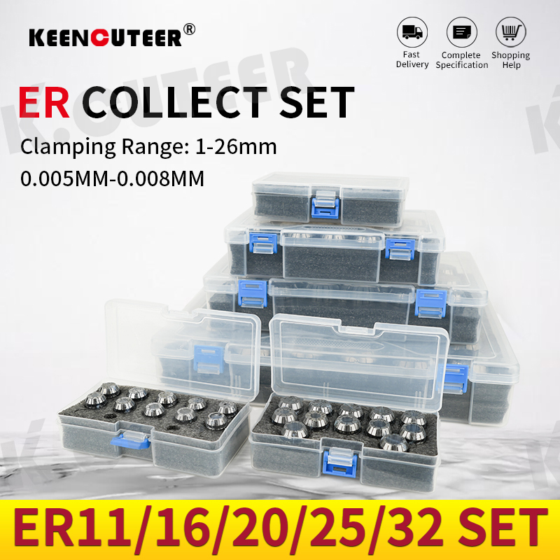 High Accuracy Collet Chuck ER11/16/20 /25/32 Power Tool Parts for CNC Milling Machines