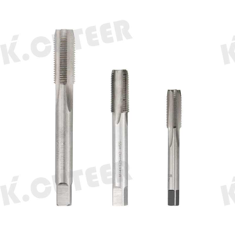 Machine taps with straight grooves