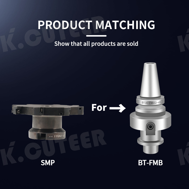 Three-sided edge milling cutter SMP 06/08/12 63mm-125mm FMB22 T-slot side milling cutter head 