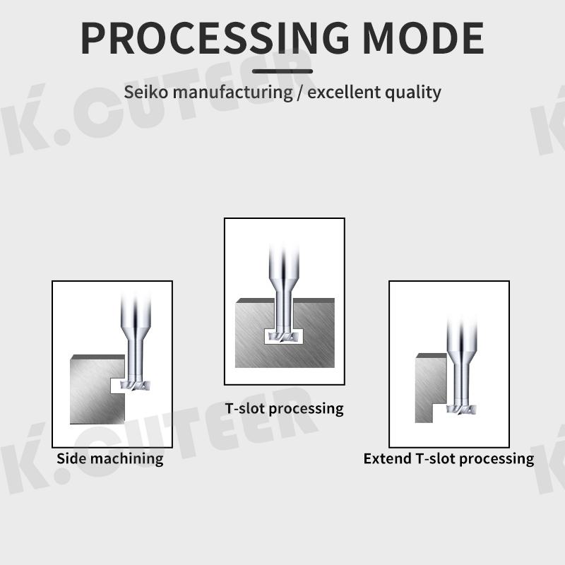 CNC machining machine tool tungsten steel alloy T-slot milling cutter End mills