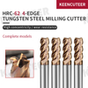 Tungsten Steel Straight Shank Milling Cutter CNC Machines Tools Alloy Coating Carbide