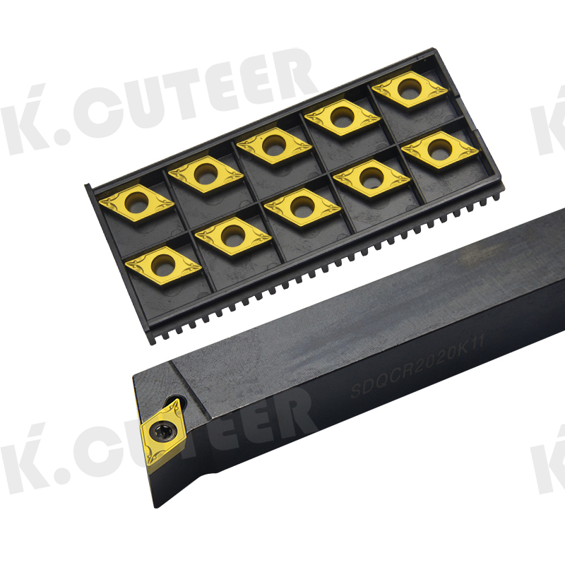 SDQCR1616H11/SDQCR2020K11/SDQCL2525M11 External Turning Tool Holder DCMT/DCGT11 Carbide Inserts 