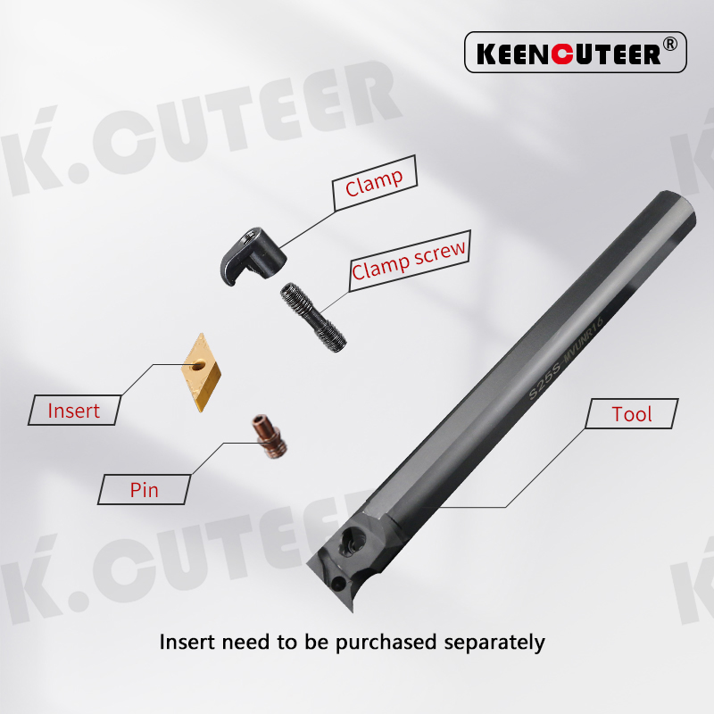 Turning Tool Holder VNMG16 Carbide Inserts Lathe Bar CNC Cutting Tools 
