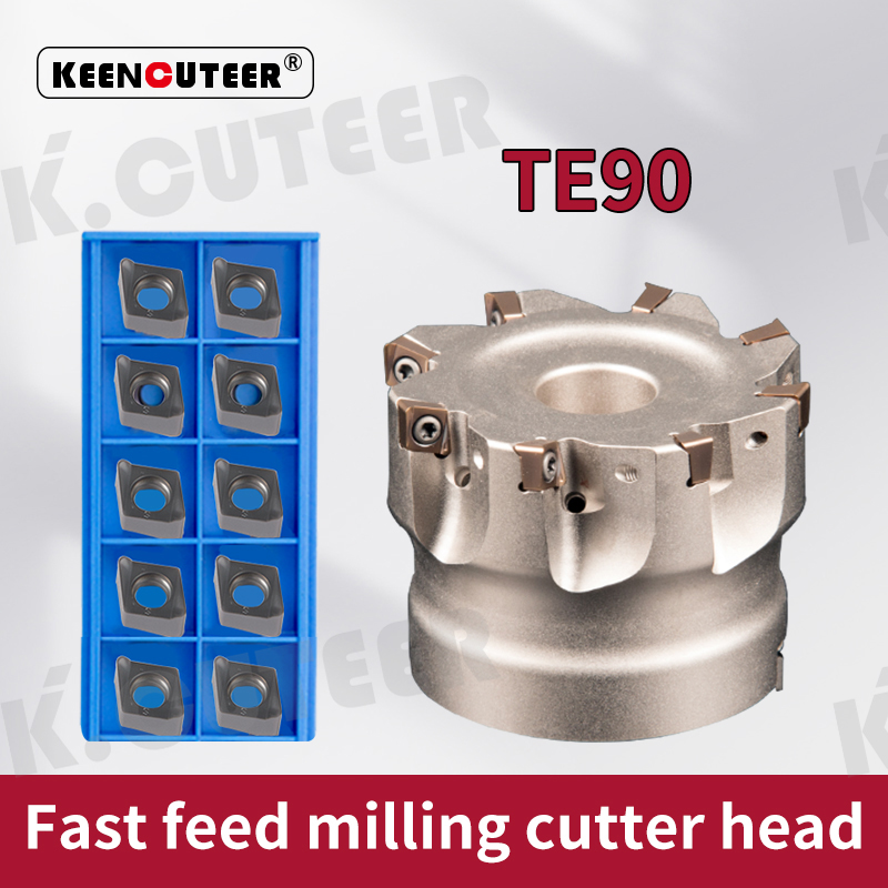 Double-sided high-efficiency open rough square shoulder end mill 4NKT blade milling cutter