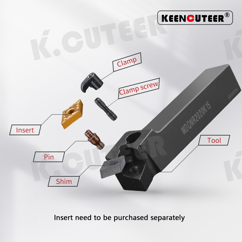  External Turning Tool Holder DNMG Carbide Inserts MDQNR/L Lathe Cutting Tools Set