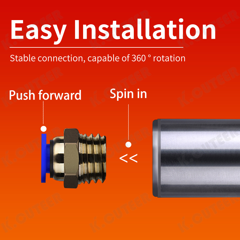 Straight-Through PC Thread Pneumatic Connector Suitable For CNC Lathe Joint