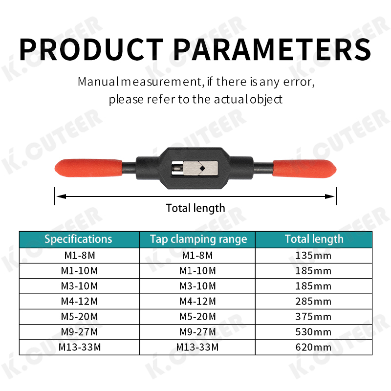Precision Adjustable Tap Wrench for Enhanced Manual Control