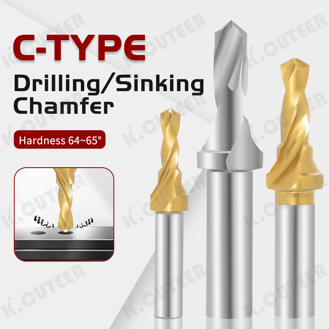 90/180 Degree HSS Cobalt Containing Two-Stage Step Drill Bit Process Sinking Hole