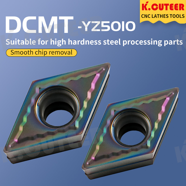 CNC Hardened Cutting Inserts Dcmt-Yz5010 High-Hardness Steel Peach-Shaped External Turning Insert