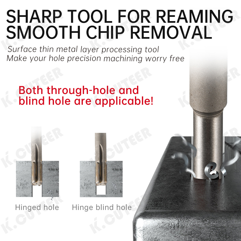 Machine Reamer H7/H8 HSS CNC Lathe Shank Diameter 4mm-20mm Spiral Flute Reamer