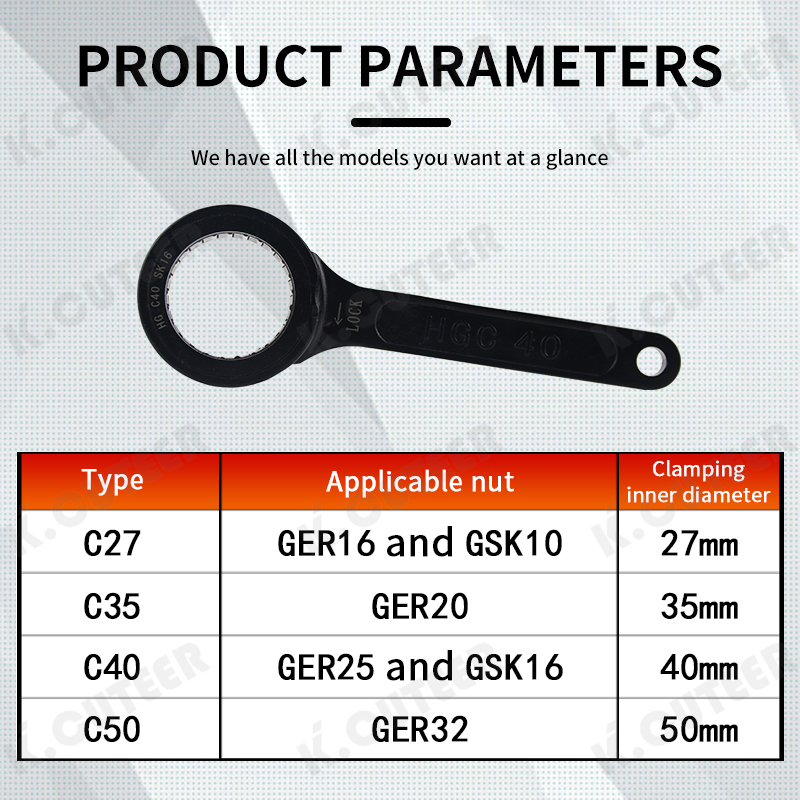 Chuck Wrench Bearing Wrench CNC Lathe Tool Holder GSK/Ger Milling Cutter
