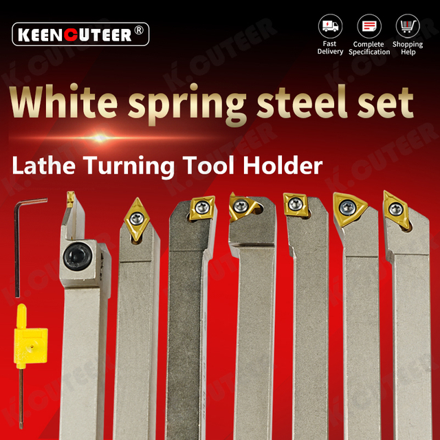 Lathe Boring Bar with Carbide Inserts 1/2 Turning Tools CNC Cutting Holder