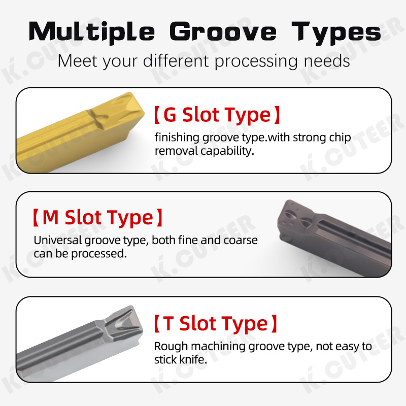 Grooving Insert Turning Tool Slotted Blade CNC Cutting Blade Lathe Full Series