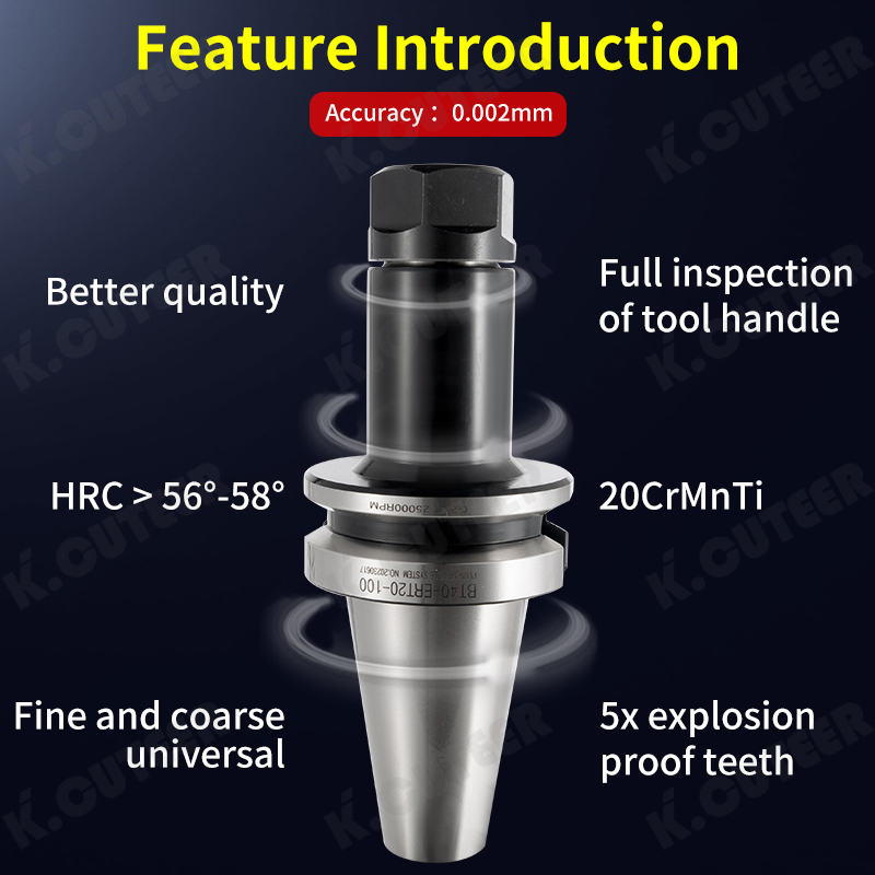 Bt40 Bt50 Bt30 High-Precision CNC Tool Holder for Dynamic Balancing Milling Machines