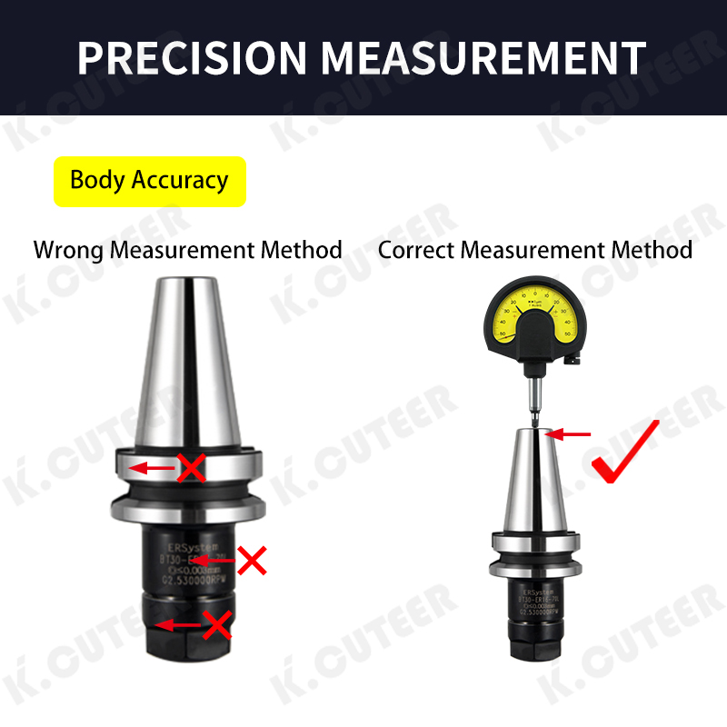 BT40 Dynamic Balancing CNC Tool Holder ER Collet High-Precision Milling Cutter Holder