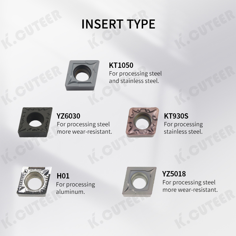 CNC Lathe Tool 50-Degree Diamond-Shaped External Turning Tool Holder
