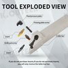 External Turning Toolholder White Spring Steel CNC Lathe Cutter For VNMG16 Carbide Insert