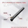  CNC Internal Thread Turning Tool rod 16IR Inserts Lathe SNR Holder